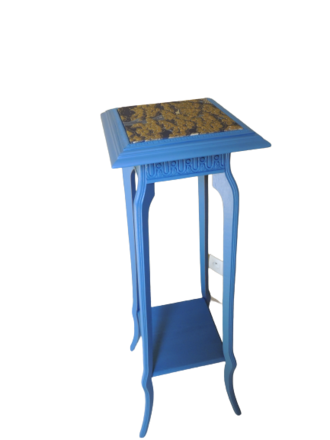 Selette haute années 1940/1950 bleu de Prusse