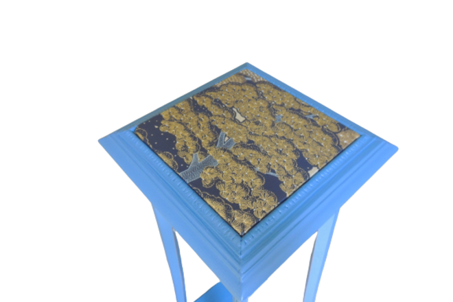 Selette haute années 1940/1950 bleu de Prusse
