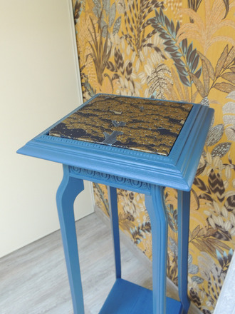 Selette haute années 1940/1950 bleu de Prusse