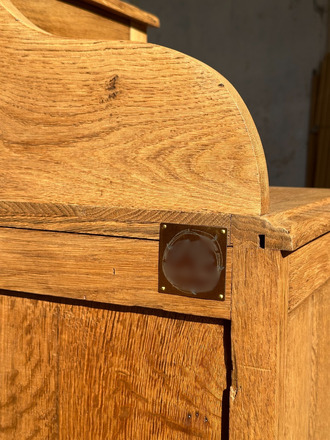 Meuble asymétrique d'appoint/chevet pieds Moustache terre cuite