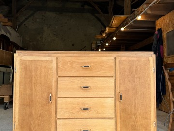 Vente avec paiement en ligne: Buffet vintage pieds compas et aux couleurs pop, Caroline