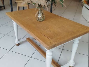 Vente avec paiement en ligne: Table basse chêne et blanc flumet