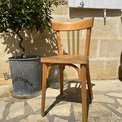 Vente avec paiement en ligne: Chaise bistrot Baumann bois et or, Juliette