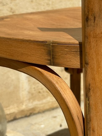 Chaise bistrot Baumann bois et or, Juliette