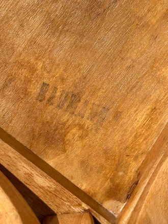 Chaise bistrot Baumann bois et or, Juliette
