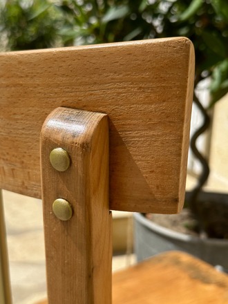 Chaise bistrot Baumann bois et or, Juliette
