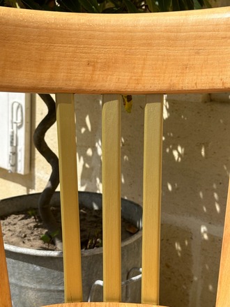 Chaise bistrot Baumann bois et or, Juliette