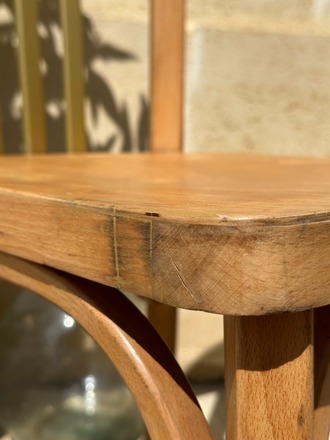 Chaise bistrot Baumann bois et or, Juliette