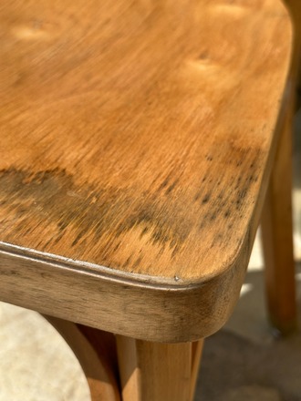 Chaise bistrot Baumann bois et or, Juliette