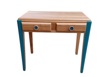 Vente avec paiement en ligne: Bureau vintage aux formes rondes 2 tiroirs