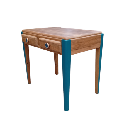 Bureau vintage aux formes rondes 2 tiroirs