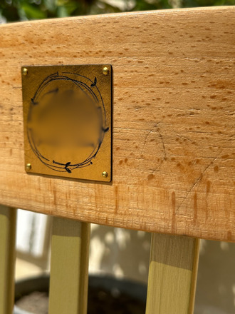 Chaise bistrot Baumann bois et or, Juliette