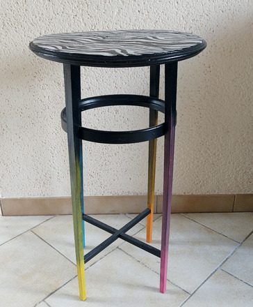 Sellette motifs zébrés et aux pieds dégradés