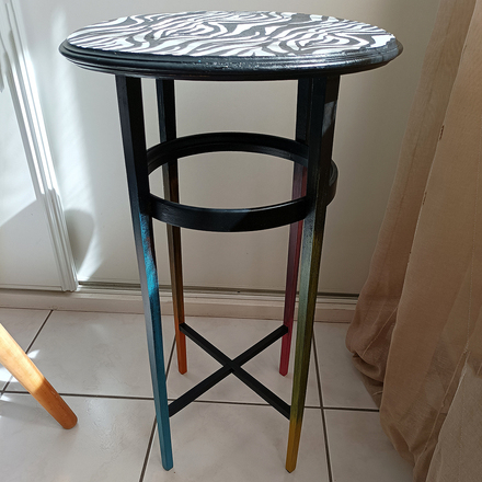 Sellette motifs zébrés et aux pieds dégradés