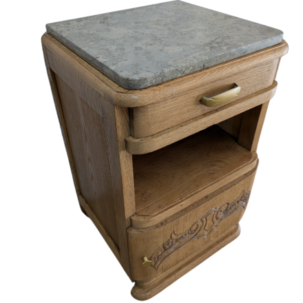 Chevet art déco en bois aux motifs ethniques