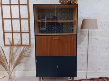 Vente avec paiement en ligne: Secrétaire vintage bleu nuit