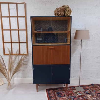 Vente avec paiement en ligne: Secrétaire vintage bleu nuit