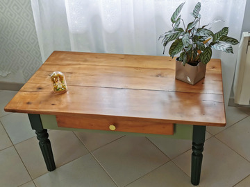 Vente avec paiement en ligne: Table basse deux nuances de vert