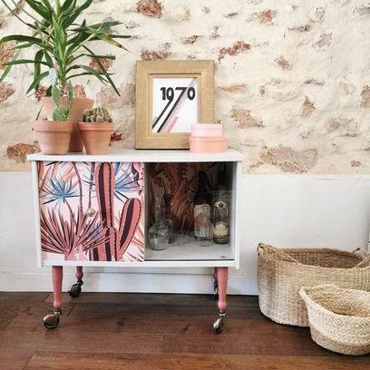 Vente avec paiement en ligne: Buffet bar vintage cactus