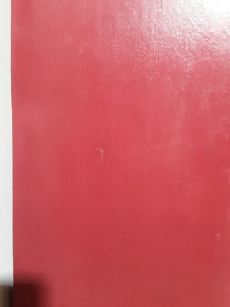 Chiffonnier 5 tiroirs, ocre rouge