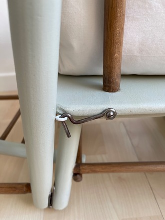 Chaise haute vintage verte pour enfant