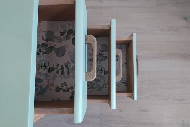 Ensemble bureau et chaise vintage pour enfants