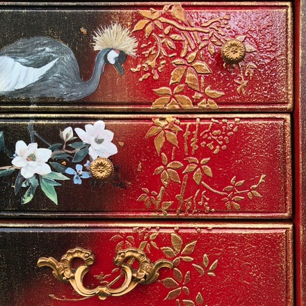 Paire de tables de nuit Louis XVI style chinois