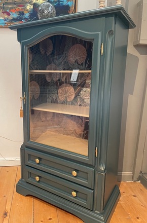 Vitrine 1 porte relookée Broceliande