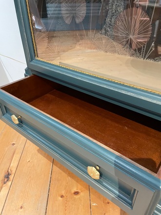 Vitrine 1 porte relookée Broceliande