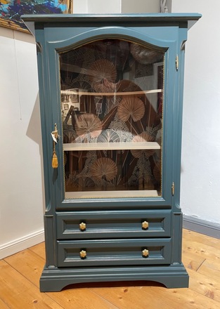 Vitrine 1 porte relookée Broceliande