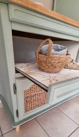 Armoire/penderie asymétrique vintage gris argent