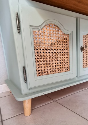 Armoire/penderie asymétrique vintage gris argent