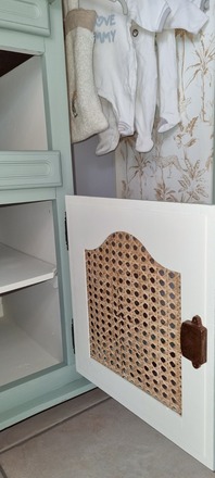 Armoire/penderie asymétrique vintage gris argent