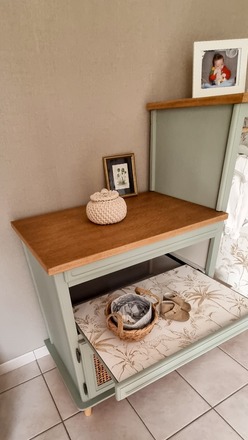 Armoire/penderie asymétrique vintage gris argent