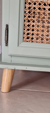 Armoire/penderie asymétrique vintage gris argent