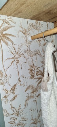 Armoire/penderie asymétrique vintage gris argent