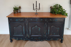 Vente avec paiement en ligne: Enfilade / buffet bois et noir patiné