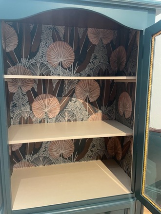 Vitrine 1 porte relookée Broceliande