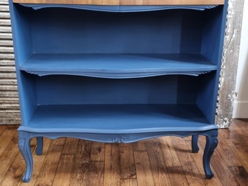 Vente avec paiement en ligne: Bibliothèque basse esprit bibus rénovée en bleu
