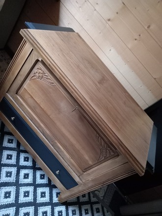 Buffet/Meuble tv vintage avec plateau tournant