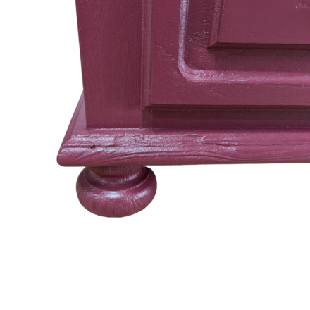 Commode 3 tiroirs couleur Prune 