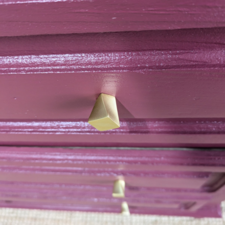 Commode 3 tiroirs couleur Prune 