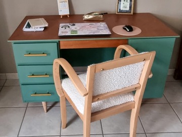 Vente avec paiement en ligne: Bureau vintage années 80 vert fougère