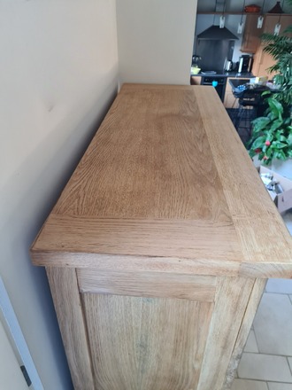 Buffet haut en chêne et vert Luxembourg 