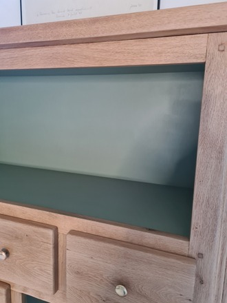Buffet haut en chêne et vert Luxembourg 