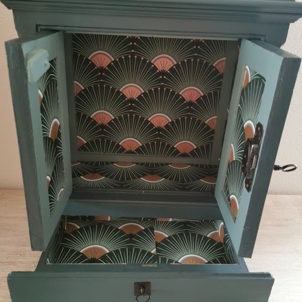 Armoire de toilette/pharmacie bleu/vert