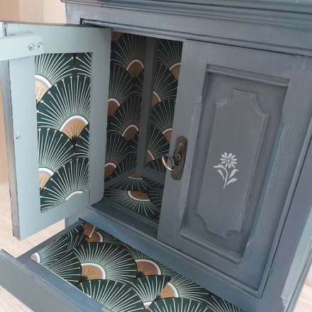 Armoire de toilette/pharmacie bleu/vert