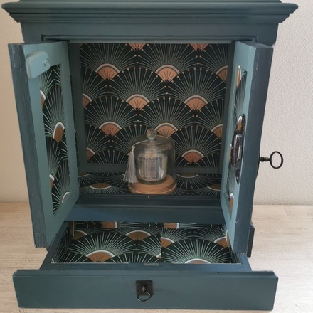 Armoire de toilette/pharmacie bleu/vert