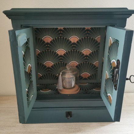 Armoire de toilette/pharmacie bleu/vert