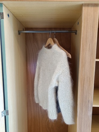 Armoire / penderie vintage relookée verte